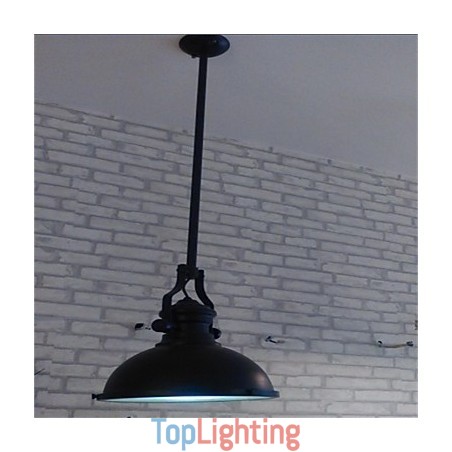 American country iron chandelier Single head black industrial wind Chandelier