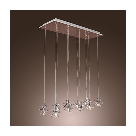 Modern Contemporary Crystal Chrome Metal Pendant Light Modern Contemporary Crystal Chrome Metal Pendant Light