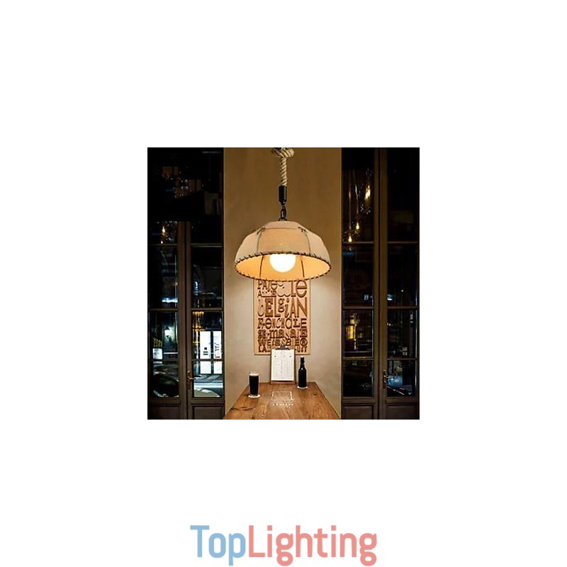 A Brief Vogue Lights Semicircle Hemp Rope Chandelier