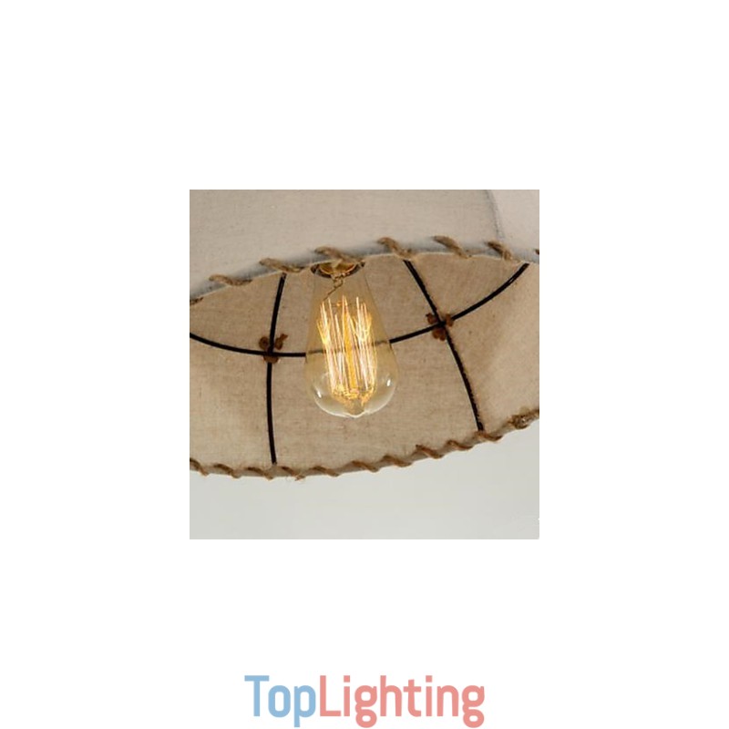 A Brief Vogue Lights Semicircle Hemp Rope Chandelier