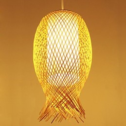 Modern Teahouse Bamboo Weaving Bamboo Decoration Droplight Lamp