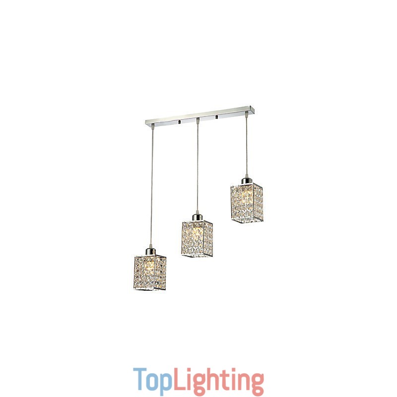 Modern Contemporary Island Crystal Electroplated Pendant Light