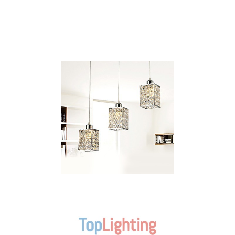 Modern Contemporary Island Crystal Electroplated Pendant Light
