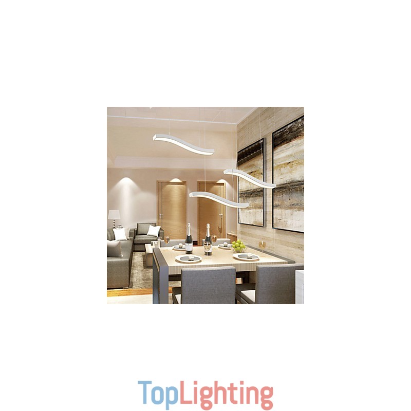 Wavy Design Fashion Simple Acrylic Pendant Light