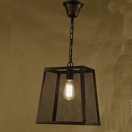 A Net Cover Retro Industrial Wind Cafe Wrought Lron Chandelier