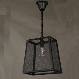 A Net Cover Retro Industrial Wind Cafe Wrought Lron Chandelier