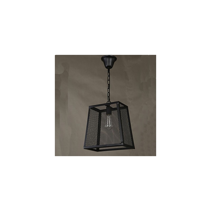 A Net Cover Retro Industrial Wind Cafe Wrought Lron Chandelier