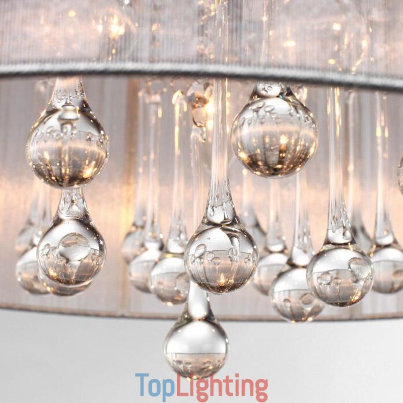 Traditional Classic Crystal Chrome Metal Chandelier