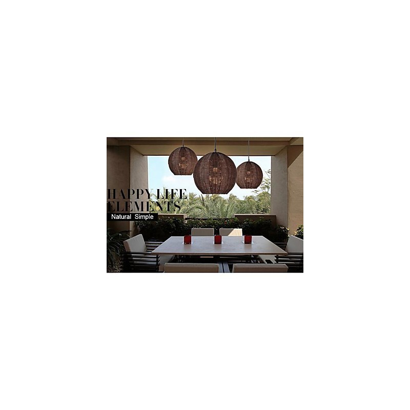 Modern Contemporary Lantern Country Globe Metal Pendant Light