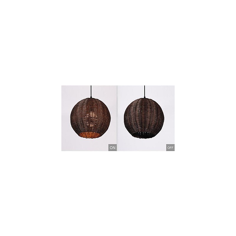 Modern Contemporary Lantern Country Globe Metal Pendant Light