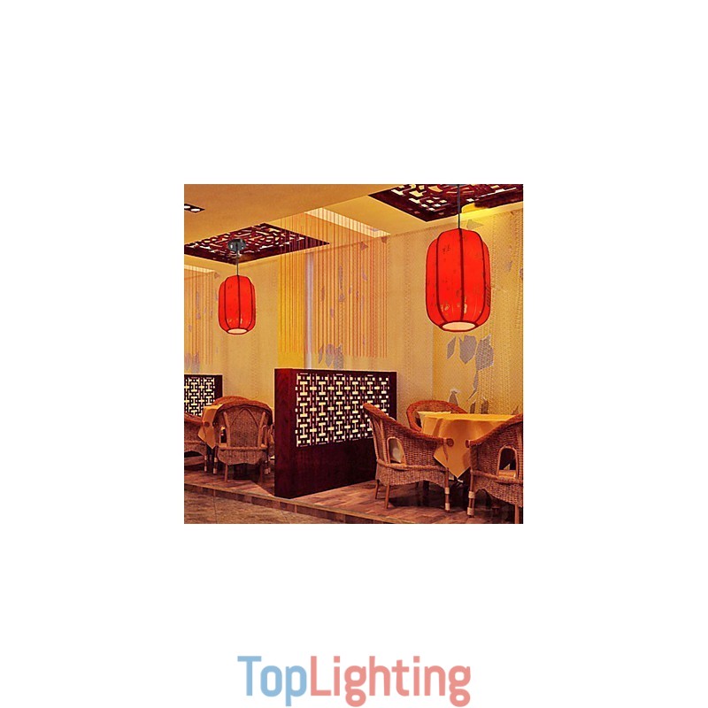 Archaize Sheepskin Red Lanterns Porch Droplight Lamp Light