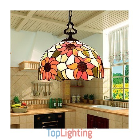 European Rural Creative Arts Stained Glass Chandelier Restoring Ancient Ways Lamp Light European Rural Creative Arts Stained Glass Chandelier Restoring Ancient Ways Lamp Light