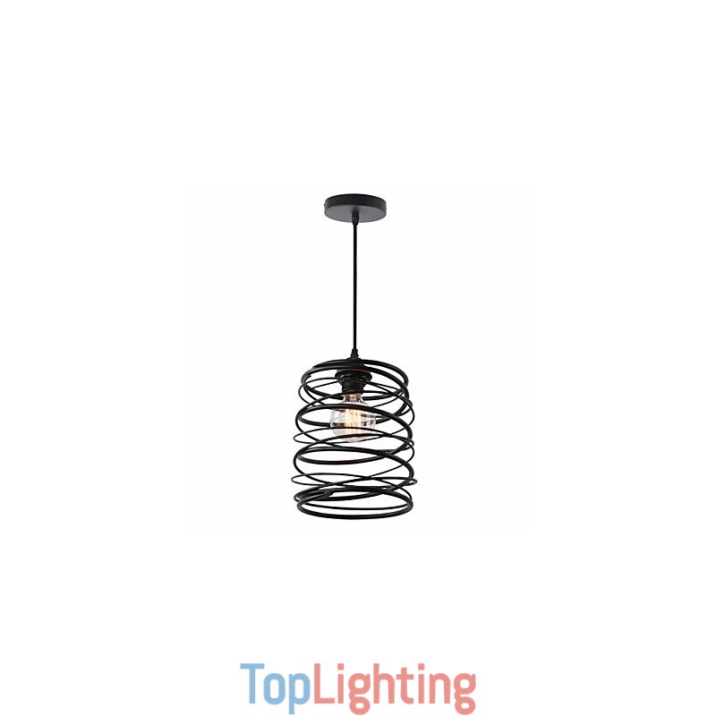 Rustic Lodge Retro Country Mini Style Painting Metal Pendant Light Garage