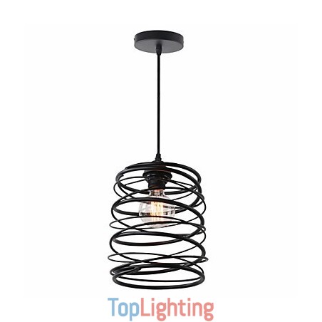 Rustic Lodge Retro Country Mini Style Painting Metal Pendant Light Garage