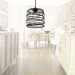 Rustic Lodge Retro Country Mini Style Painting Metal Pendant Light Garage
