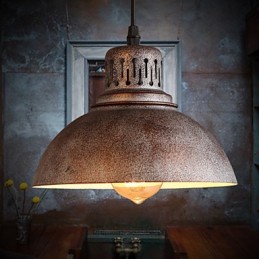 Retro Mini Style Painting Metal Pendant Light Outdoors