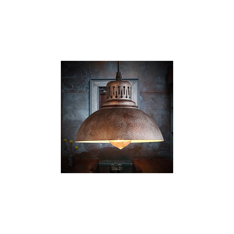 Retro Mini Style Painting Metal Pendant Light Outdoors