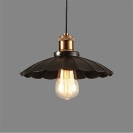 Unique Black Umbrella Vintage Wrought Iron Chandelier
