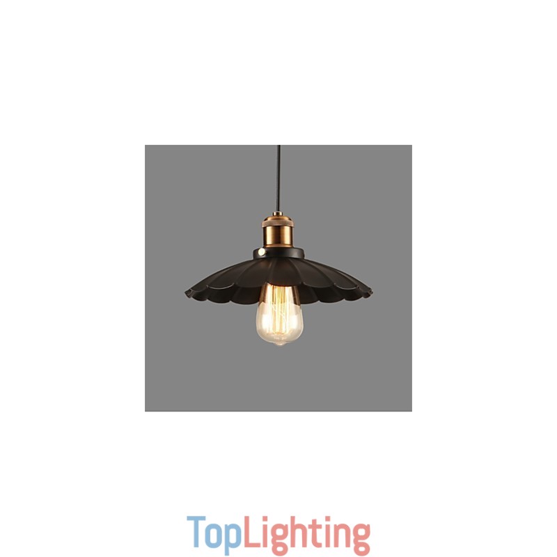Unique Black Umbrella Vintage Wrought Iron Chandelier
