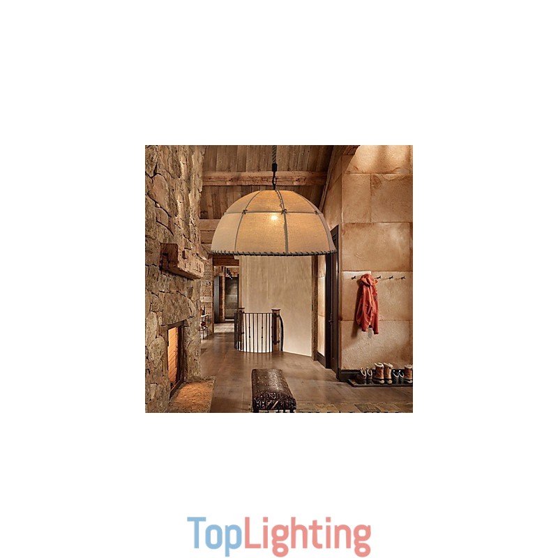 35CM Loft Industrial Wind Straightforward Linen American Country Creative Arts Droplight Lamp