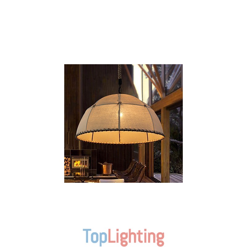 35CM Loft Industrial Wind Straightforward Linen American Country Creative Arts Droplight Lamp