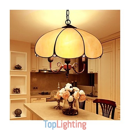 European Rural Creative Arts Stained Glass Chandelier Restoring Ancient Ways Lamp Light European Rural Creative Arts Stained Glass Chandelier Restoring Ancient Ways Lamp Light