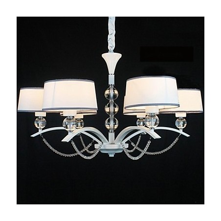 Modern Contemporary Crystal Chrome Fabric Chandelier Modern Contemporary Crystal Chrome Fabric Chandelier