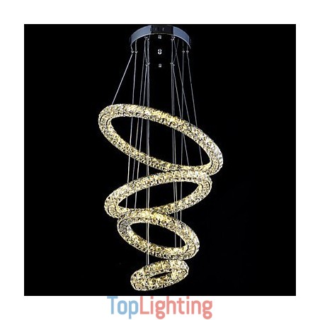 Crystal Ring Pendant Light Modern Ceiling Chandelier Lighting Lamp Fixtures with Crystal Ring Pendant Light Modern Ceiling Chandelier Lighting Lamp Fixtures with