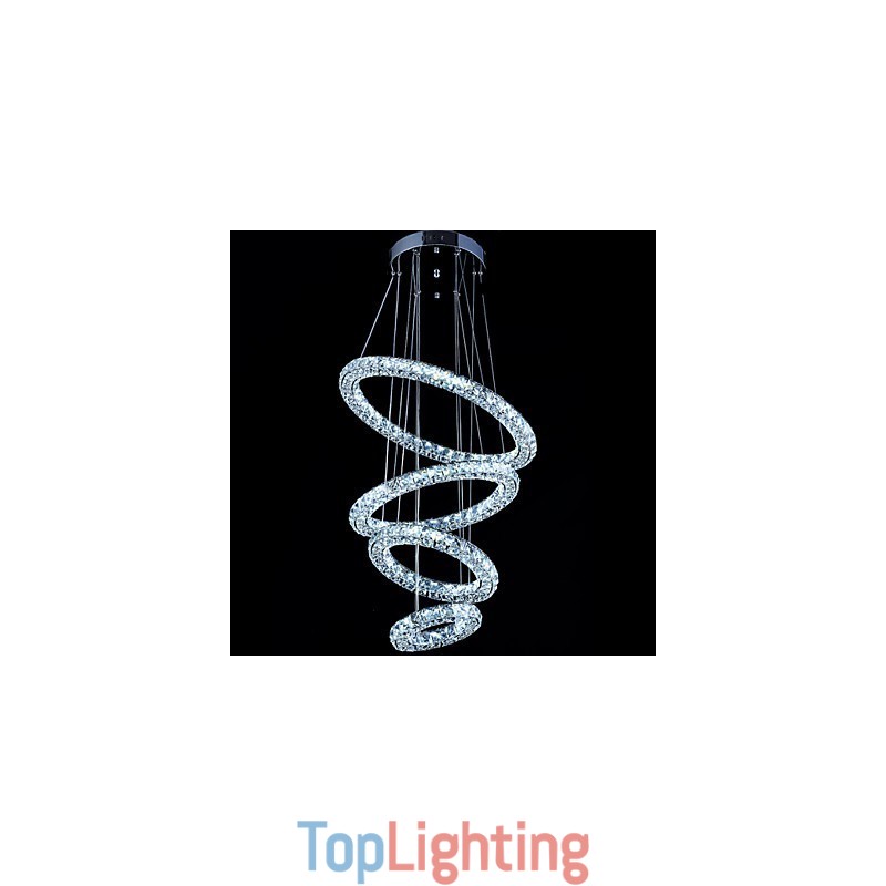 Crystal Ring Pendant Light Modern Ceiling Chandelier Lighting Lamp Fixtures with
