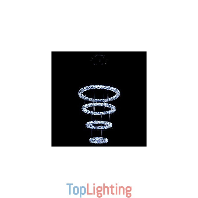 Crystal Ring Pendant Light Modern Ceiling Chandelier Lighting Lamp Fixtures with