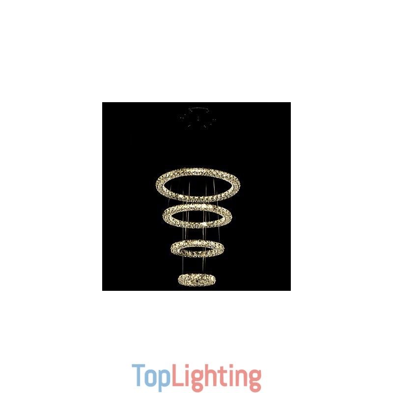 Crystal Ring Pendant Light Modern Ceiling Chandelier Lighting Lamp Fixtures with