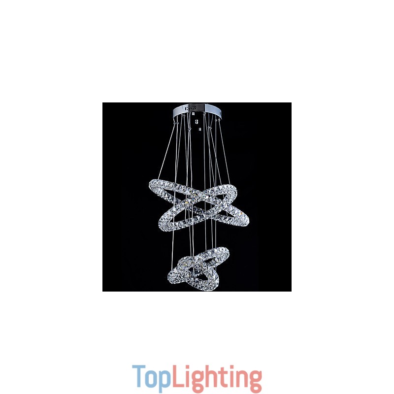 Crystal Ring Pendant Light Modern Ceiling Chandelier Lighting Lamp Fixtures with