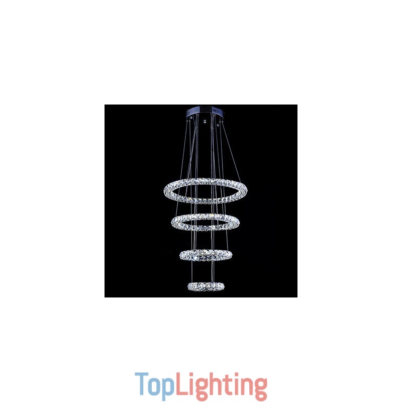 Crystal Ring Pendant Light Modern Ceiling Chandelier Lighting Lamp Fixtures with