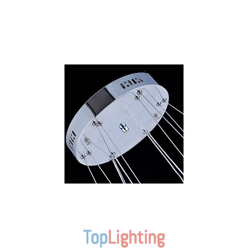 Crystal Pendant Light Ceiling Lamp Chandelier Lighting Fixtures with 4 Rings