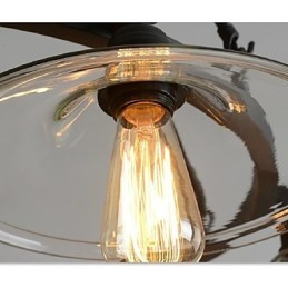 Traditional Classic Vintage Retro Lantern Country Mini Style Painting Metal Pendant Light Dining