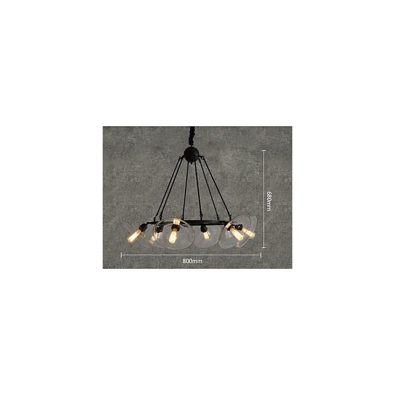 Traditional Classic Vintage Retro Lantern Country Mini Style Painting Metal Pendant Light Dining