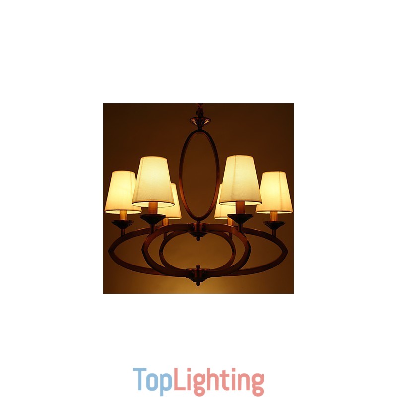 Rustic Lodge Vintage Mini Style Electroplated Metal Chandelier