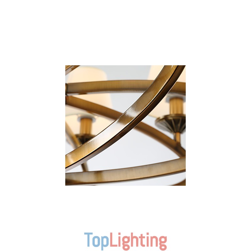 Rustic Lodge Vintage Mini Style Electroplated Metal Chandelier