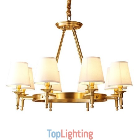 Pure Brass Round Chandelier Pendant Light Traditional Classic Pure Brass Round Chandelier Pendant Light Traditional Classic