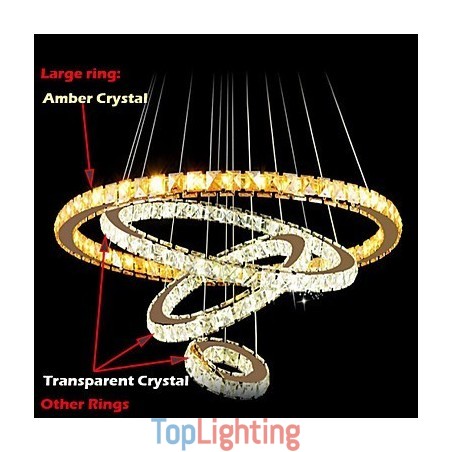 Pendant Lamps Ceiling Light Chandelier Lighting Round 4 Rings Large Ring Amber Crystal and Other Clear Crystal Pendant Lamps Ceiling Light Chandelier Lighting Round 4 Rings Large Ring Amber Crystal and Other Clear Crystal