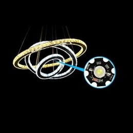 Crystal Ceiling Pendant Lamps Chandelier Lighting Fixtures with Warm and Cool White D406080cm