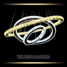 Crystal Ceiling Pendant Lamps Chandelier Lighting Fixtures with Warm and Cool White D406080cm