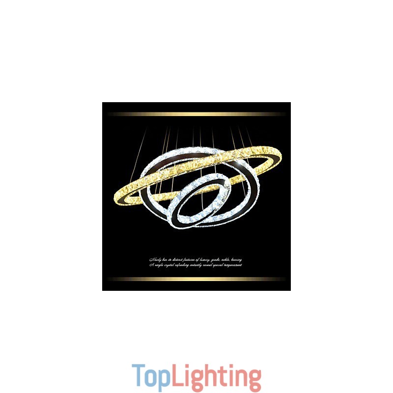 Crystal Ceiling Pendant Lamps Chandelier Lighting Fixtures with Warm and Cool White D406080cm