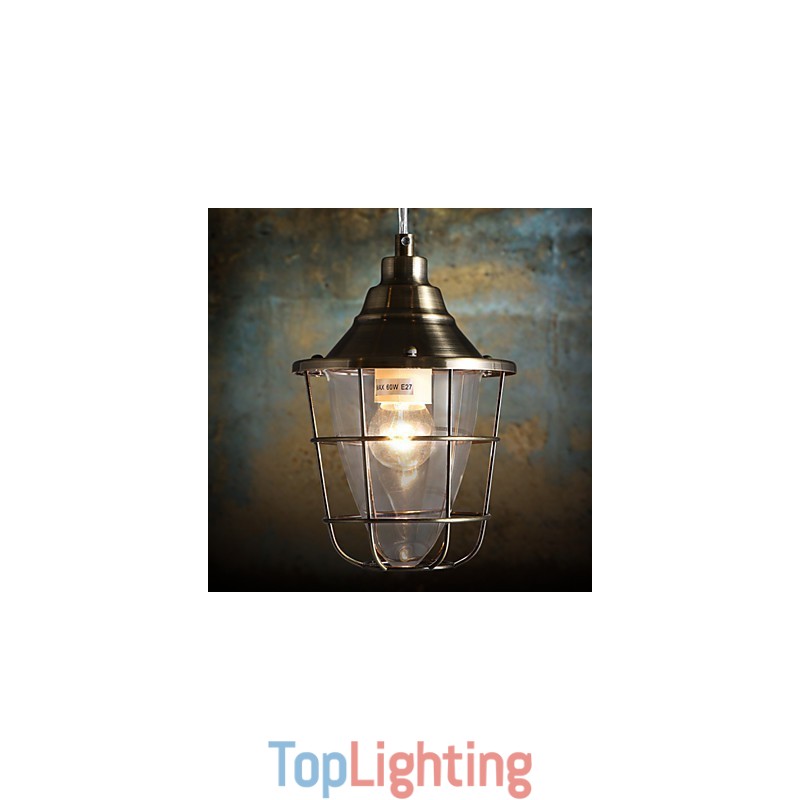 Retro Mini Style Electroplated Metal Pendant Light