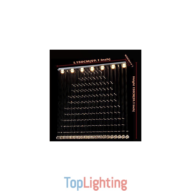 K9 Crystal Pendant Lamp Hanging Wire Chandelier Lighting Ceiling Light Indoor Café