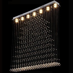 K9 Crystal Pendant Lamp Hanging Wire Chandelier Lighting Ceiling Light Indoor Café