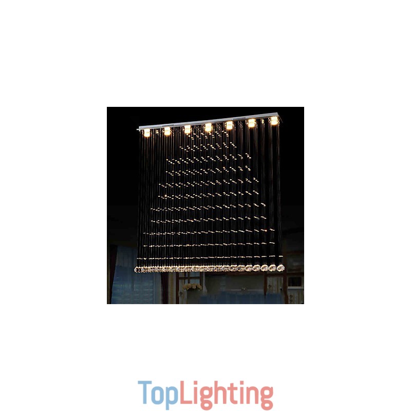 K9 Crystal Pendant Lamp Hanging Wire Chandelier Lighting Ceiling Light Indoor Café