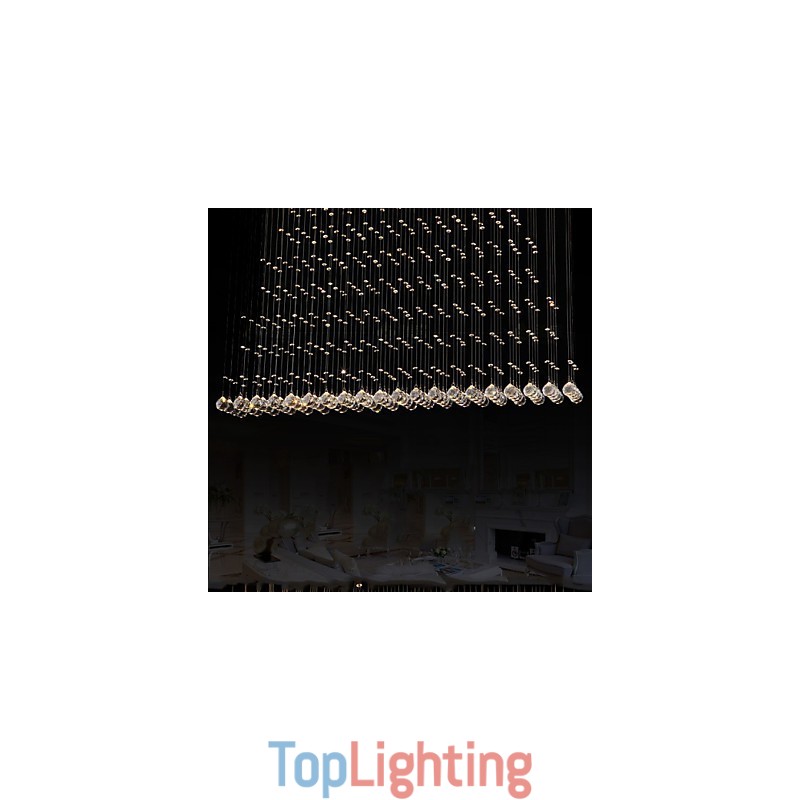 K9 Crystal Pendant Lamp Hanging Wire Chandelier Lighting Ceiling Light Indoor Café