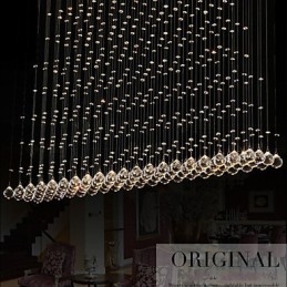 K9 Crystal Pendant Lamp Hanging Wire Chandelier Lighting Ceiling Light Indoor Café
