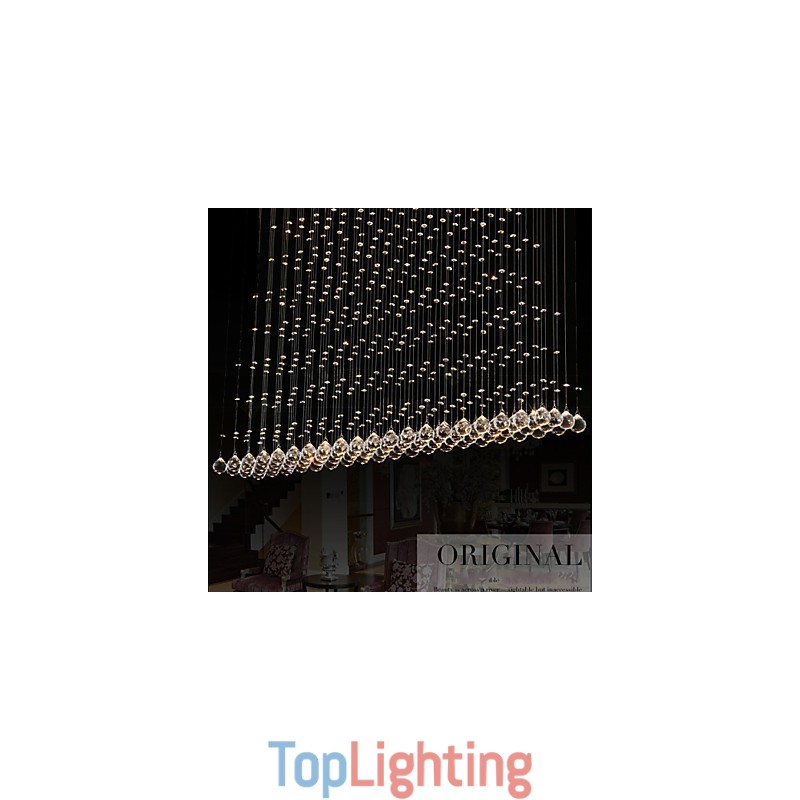 K9 Crystal Pendant Lamp Hanging Wire Chandelier Lighting Ceiling Light Indoor Café